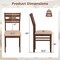 Set of 2 Dining Chairs with Solid Rubber Wood Frame and Padded Seat for Kitchen, Living Room
